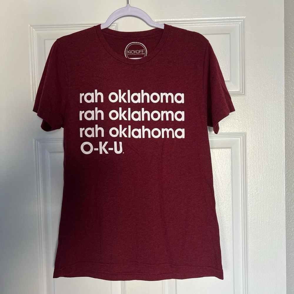 Oklahoma Sooners OU burgundy cotton short sleeve t-shirt